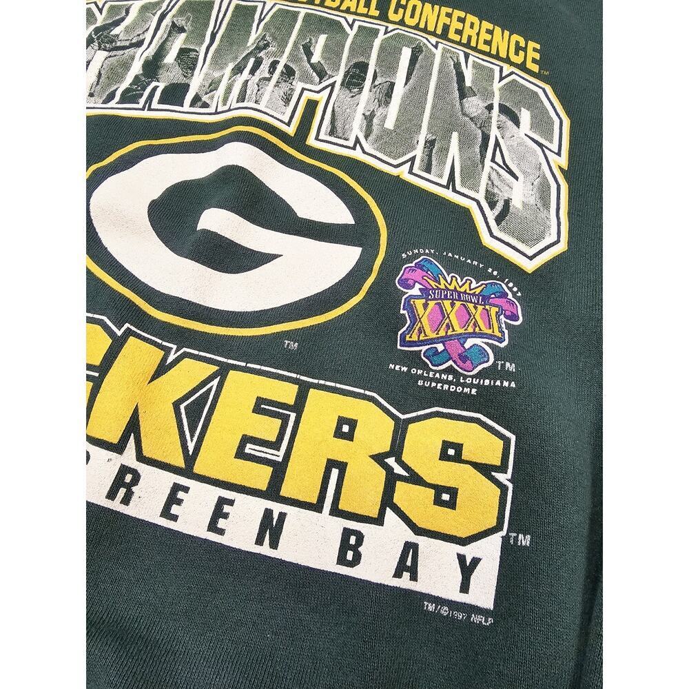 Vintage Green Bay Packers 90s Lee Sport Sweatshirt Size Large USA Championship - Picture 2 of 7